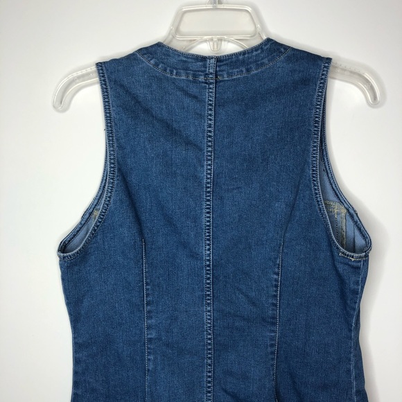 Free People Wandering Star Denim Mini Dress 12 - Picture 12 of 13
